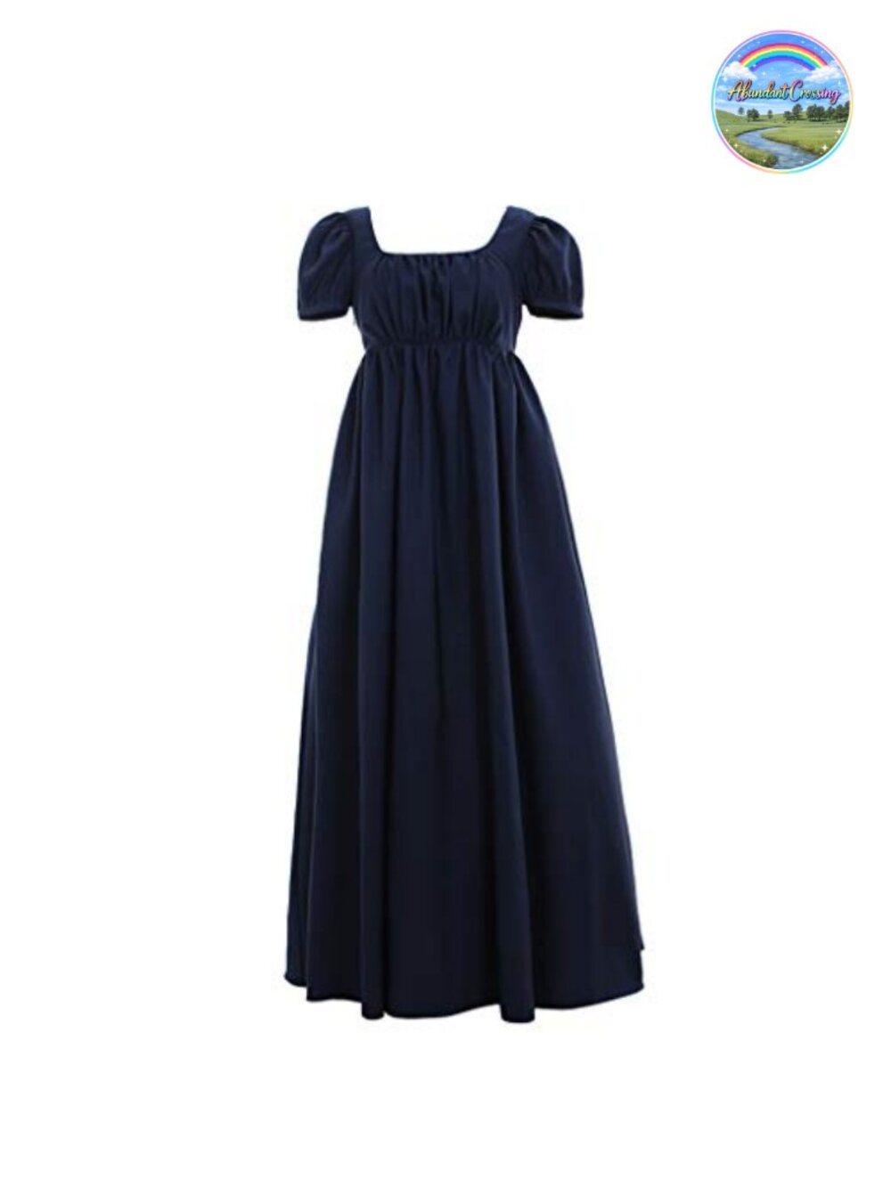 Vintage Regency High Waistline Victorian Tea Gown Ball Dress
